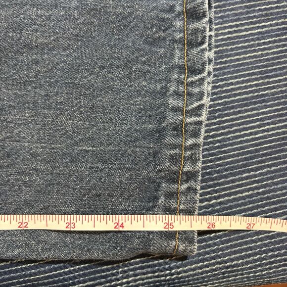 Levi’s 514 Jeans Men 36x26 Straight Fit Mid Rise Dark Wash Classic Denim Casual - Picture 7 of 8